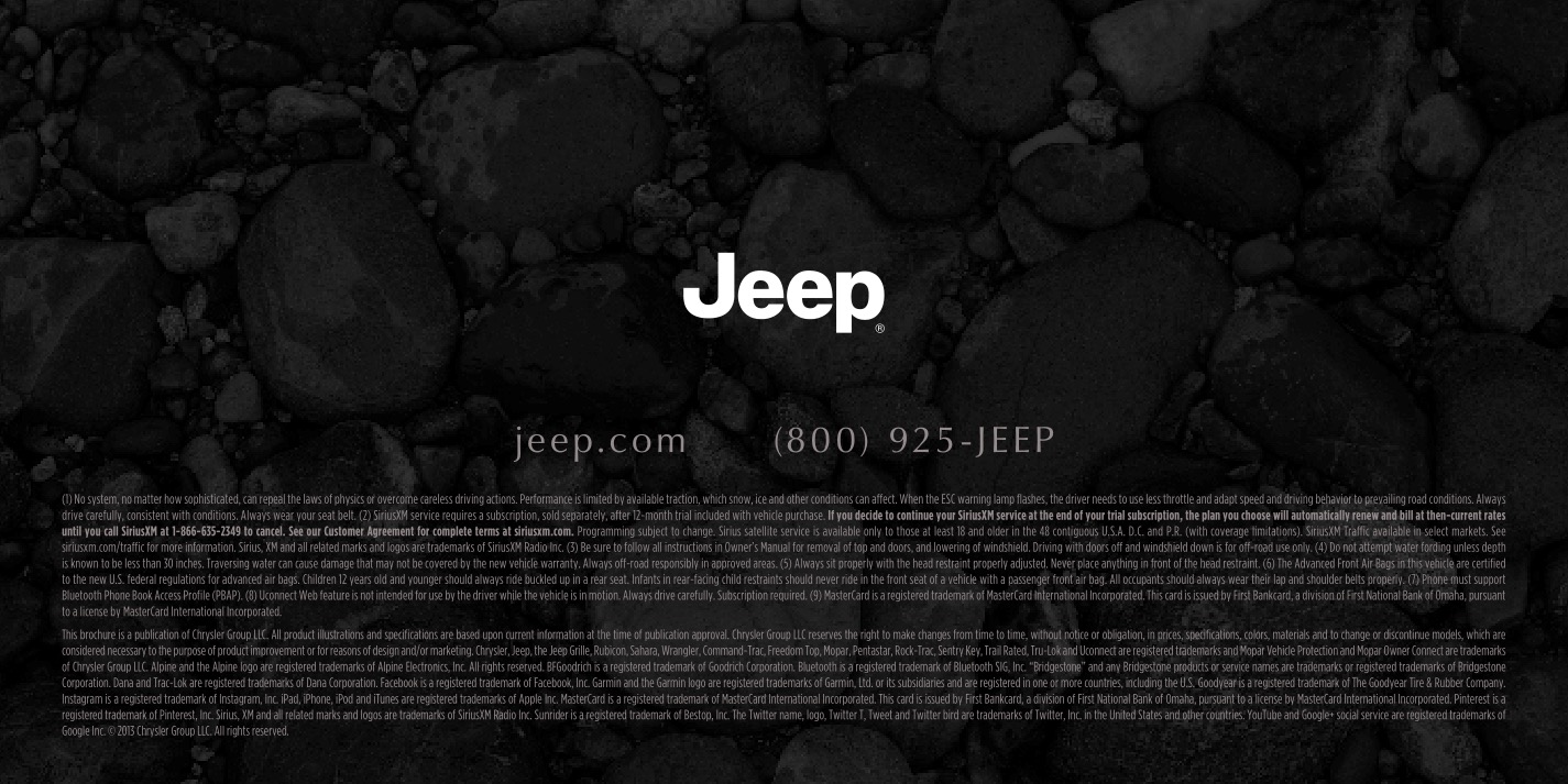 2014 Jeep Wrangler Specifications Page 8